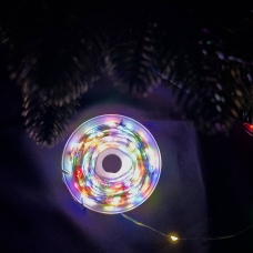 Світлодіодна гірлянда-нитка мідний дріт 1000 LED Роса на котушці з пультом крапля 100 м мульти