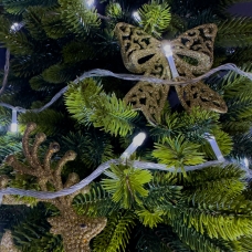 Світлодіодна гірлянда-нитка прозорий дріт 450 LED Euro Led ліхтарики 37 м 8 режимів білий
