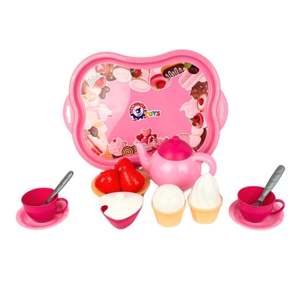 Дитячий ігровий набір 15в1 Чайний сервіз Technok Toys 7273 з тацею
