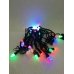 / Світлодіодна гірлянда-нитка чорний дріт 40 LED Xmas свічка 4 м мульти / Світлодіодна гірлянда-нитка чорний дріт 40 LED Xmas свічка 4 м мульти
