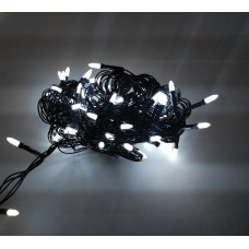 / Світлодіодна гірлянда-нитка чорний дріт 100 LED Euro Led свічка 7.4 м 8 режимів білий