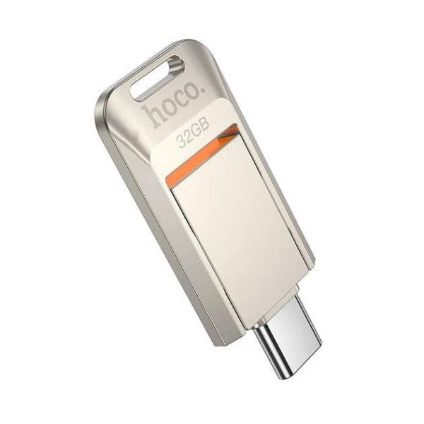 Флеш пам'ять USB 32 GB Hoco UD17 Smart Type-C+USB 3.0 сріблястий