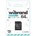 Карта пам'яті 64 GB Wibrand МicroSDXC Сlass 10 з адаптером чорний