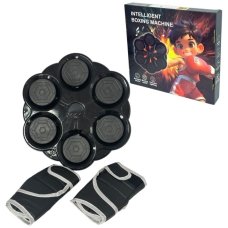 Набір боксерський 24-04-D подушка-мішень рукавички звукові та світлові ефекти 32 х 32 см чорний