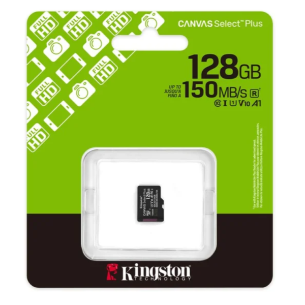 Карта пам'яті microSDXC (UHS-1) Kingston Canvas Select Plus Gen3 128Gb class 10 А1 (R-150MB/s) new