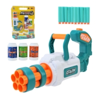 Дитячий кулемет 648-201 з мішенями м'які кулі-присоски 20 см різнобарвний