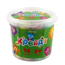 Крейда кольорова 16 штук Strateg 50103 кругла 8 кольорів