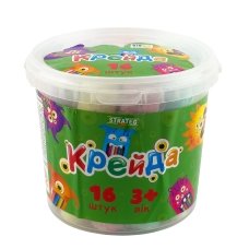 Крейда кольорова 16 штук Strateg 50103 кругла 8 кольорів