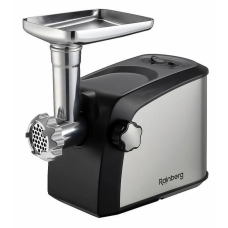 М'ясорубка електрична Rainberg RB-673А з додатковими насадками 3800 Вт чорний зі сріблястим