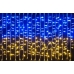 Світлодіодна гірлянда-завіса прозорий дріт Прапор України 120 LED Magic Lights ліхтарики 3 х 2 м мульти