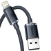 Кабель USB/Apple Lightning 1.2 м Baseus Crystal Shine 2.4 А чорний