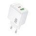 Зарядний блок живлення USB+Type-C BOROFONE BAS45A Potential 30 W 12 V 2.5 A білий