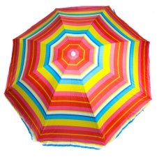 Пляжна садова парасолька 1.8 м ProBeach Смужки Anti-UV з нахилом різнобарвний