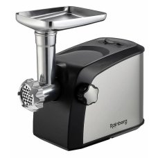 М'ясорубка електрична Rainberg RB-673А з додатковими насадками 3800 Вт чорний зі сріблястим