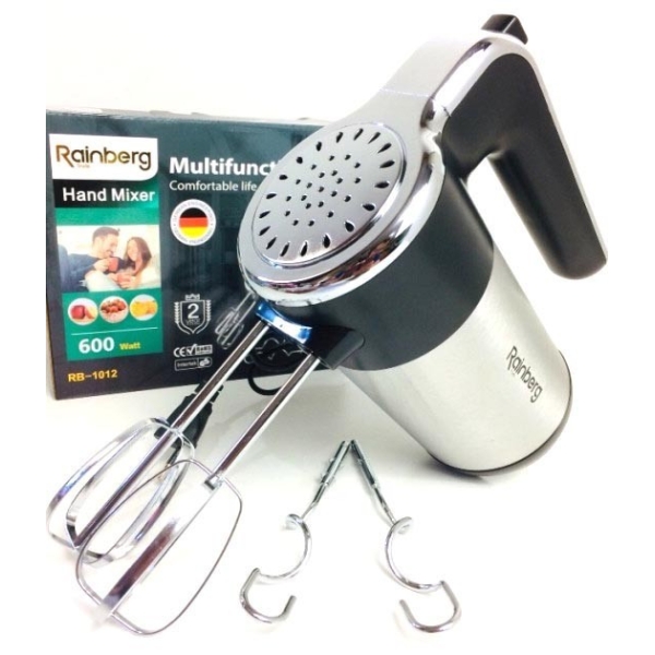 / Міксер ручний занурювальний Rаinberg RB-1012 600 Вт, 5 швидкостей, пластик, метал