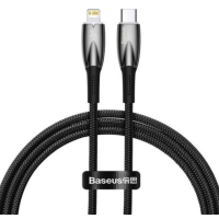 Кабель Type-C/Apple Lightning 2 м Baseus Glimmer Series 20 Вт чорний