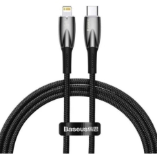 Кабель Type-C/Apple Lightning 2 м Baseus Glimmer Series 20 Вт чорний