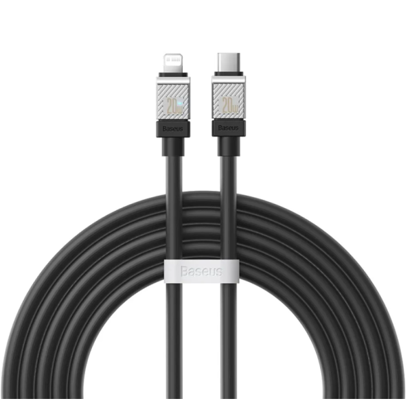 Кабель Type-C/Apple Lightning 2 м Baseus CoolPlay 20 Вт чорний