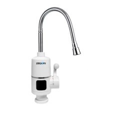 Водонагрівач проточний LED дисплей Zegor EC-710 гнучкий нижнє підведення вертикальний 3000 Вт білий