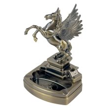 Попільничка із запальничкою Пегас метал 11 х 16 см бронзовий