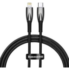 Кабель Type-C/Apple Lightning 2 м Baseus Glimmer Series 20 Вт чорний