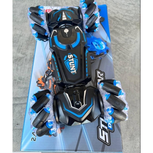 Машинка на радіокеруванні 27 см H6020 акумулятор трюкова світлові ефекти чорний з блакитним