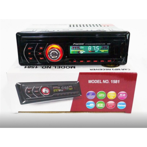 Автомагнітола 1DIN MP3 1581 RGB new