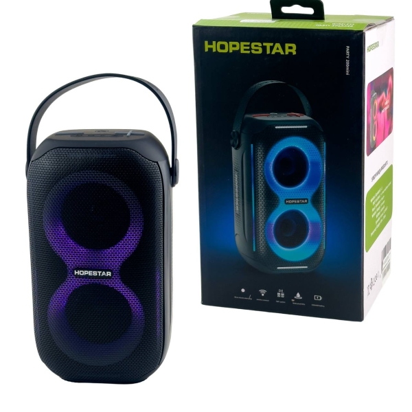 Колонка портативна Hopestar Party 200 mini Bluetooth LED чорний