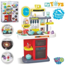 Кухня плита, пара, звук,світло, духовка, мийка-ллється вода(механ), посуд,продукти, 45пр, на бат-ці, в кор-ці, 16911A new