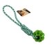 Жувальна іграшка для собак М'яч з канатом 645 35 см зелений