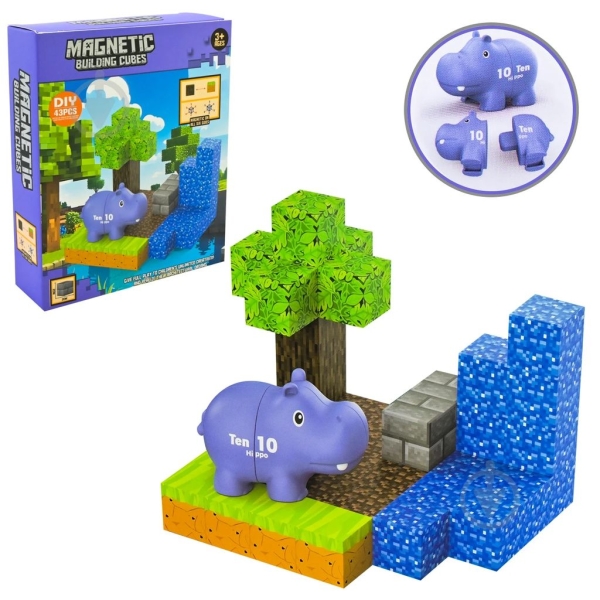 Конструктор магнітний JM929 Бегемот 43 деталі