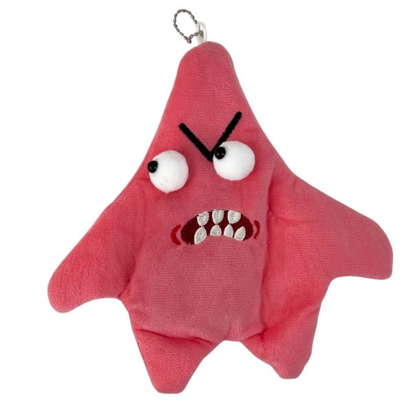 М'яка іграшка-брелок Патрік музична 22 см рожевий