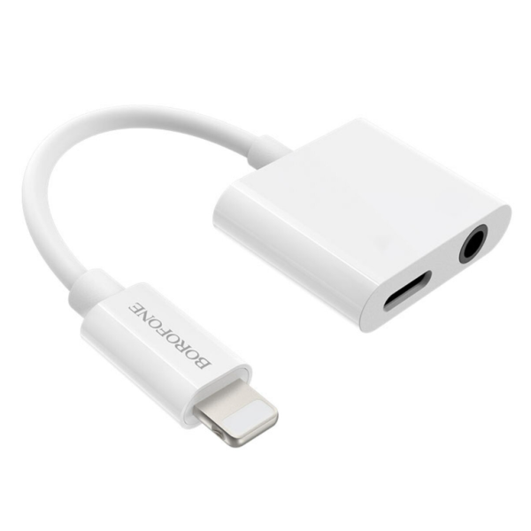 / Адаптер BOROFONE BV12 Lightning to 3.5 Digital audio converter White new