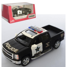 Машина метал KT5381WP  Chevrolet Silverado (Police) new