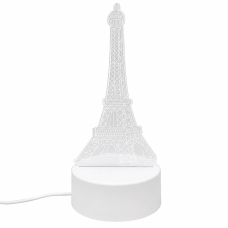 Нічник LED Ейфелева вежа USB 19 х 9.3 см білий