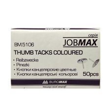 / Кнопки "BuroMAX" 5106 (50шт) цвет.