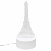 Нічник LED Ейфелева вежа USB 19 х 9.3 см білий