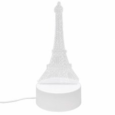 Нічник LED Ейфелева вежа USB 19 х 9.3 см білий