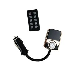 FM-трансмітер модулятор 583 Bluetooth AUX USB SD/MMC з пультом чорний з золотистим