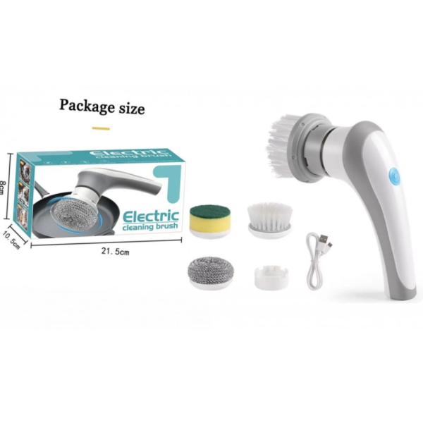 Електрична щітка Cleaning Brush 3 НАСАДКИ +ЮСБ 904-12 new