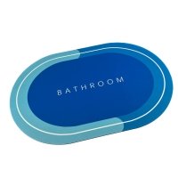 Килимок для ванної Bathroom овальний 60 х 40 см синій