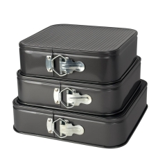 Набір форм для випікання 3 шт Empire 9833 антипригарне покриття квадратна чорний