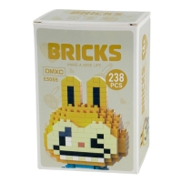 Конструктор піксельний 3055-E Labubu 238 деталей жовтий