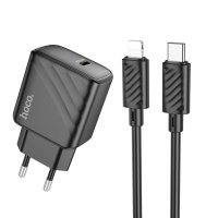 Зарядний пристрій з кабелем Type-C/Apple Lightning 1 м HOCO CS22A Value 30 W чорний
