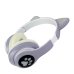 Навушники дитячі бездротові накладні CAT STN-28 LED MP3 Bluetooth з вушками фіолетовий