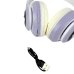 Навушники дитячі бездротові накладні CAT STN-28 LED MP3 Bluetooth з вушками фіолетовий