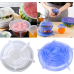 / Набір силіконових кришок Kitchenio Super Stretch Silicone 6шт, сині