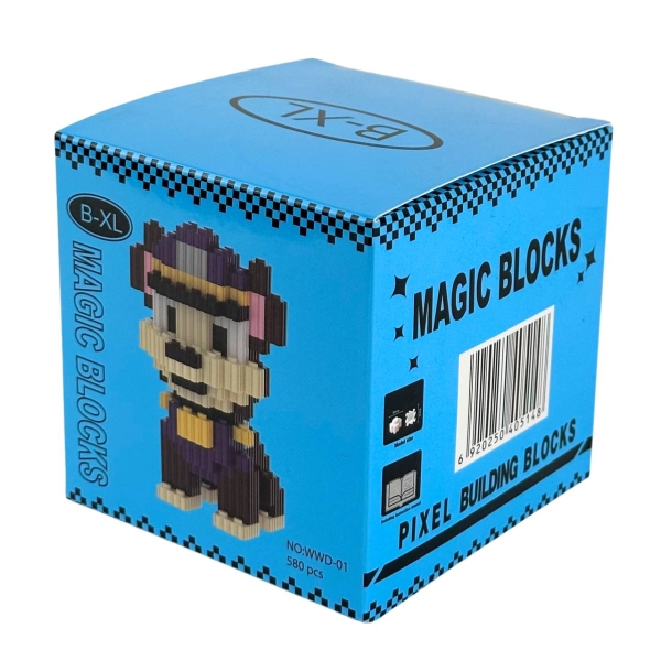 Конструктор піксельний 01-WWD Щенячий патруль Гонщик 580 деталей