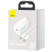 Зарядний пристрій з кабелем Type-C/Type-C 1 м Baseus 1C 25 W 5 А білий