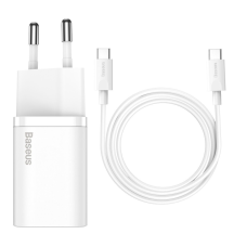 Зарядний пристрій з кабелем Type-C/Type-C 1 м Baseus 1C 25 W 5 А білий